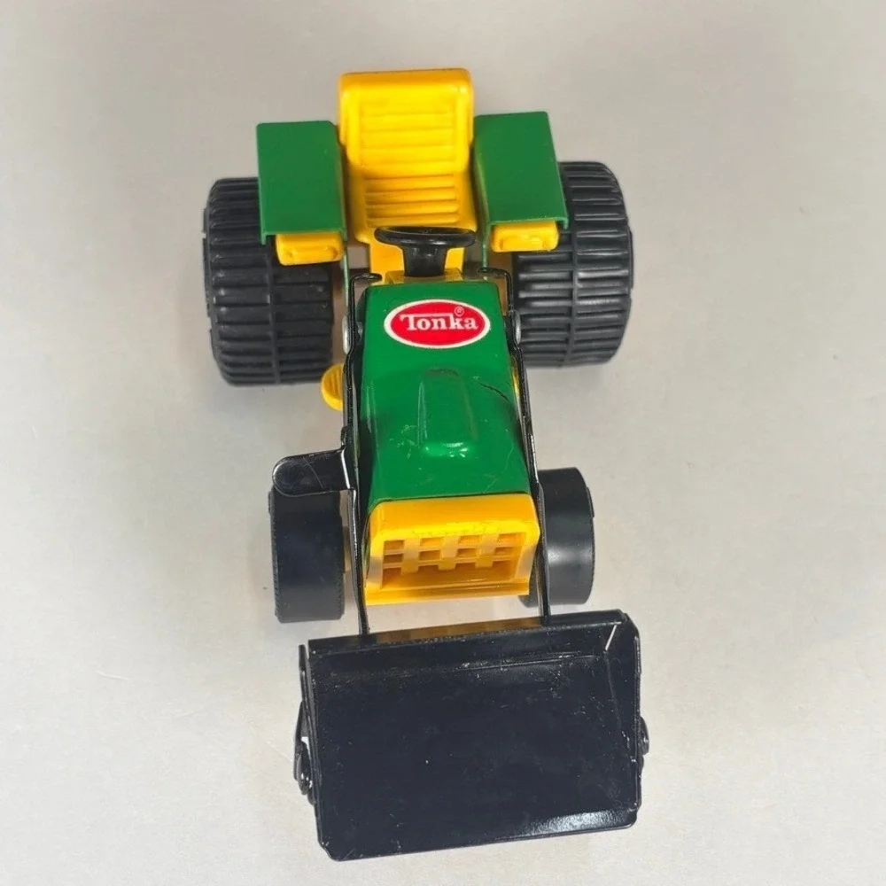 Vintage Tonka Front Loader Tractor 1970s Green Diecast Construction‎ Toy Vehicle